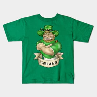 Ireland Leprechaun Mascot Kids T-Shirt